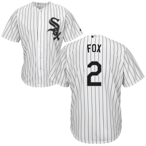 White Sox #2 Nellie Fox White(Black Strip) Home Cool Base Stitched Youth MLB Jersey - Click Image to Close